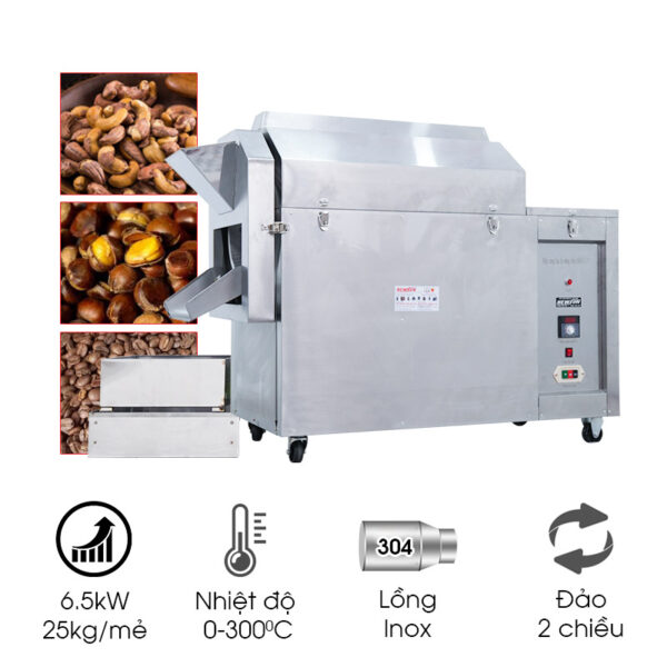 Máy rang hạt đa năng điện CY-50 (lồng inox)