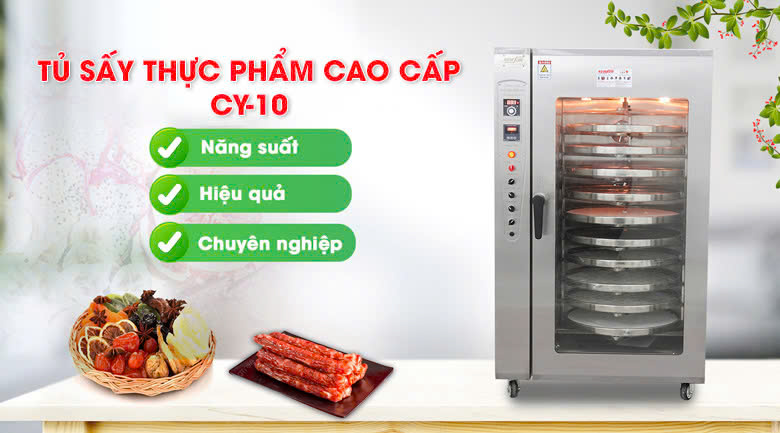 Tủ sấy thực phẩm CY-10 cao cấp (dạng xoay) - Chính hãng NEWSUN Tủ sấy thực phẩm CY-10 cao cấp (dạng xoay) - Chính hãng NEWSUN