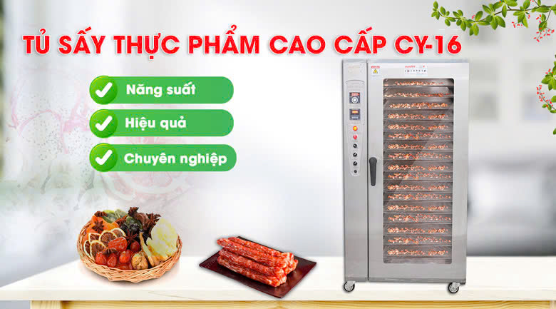 Tủ sấy thực phẩm CY-16 cao cấp, công nghệ sấy hiện đại Tủ sấy thực phẩm CY-16 cao cấp, công nghệ sấy hiện đại