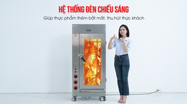 Hệ thống đèn chiếu sáng giúp thực phẩm thêm bắt mắt