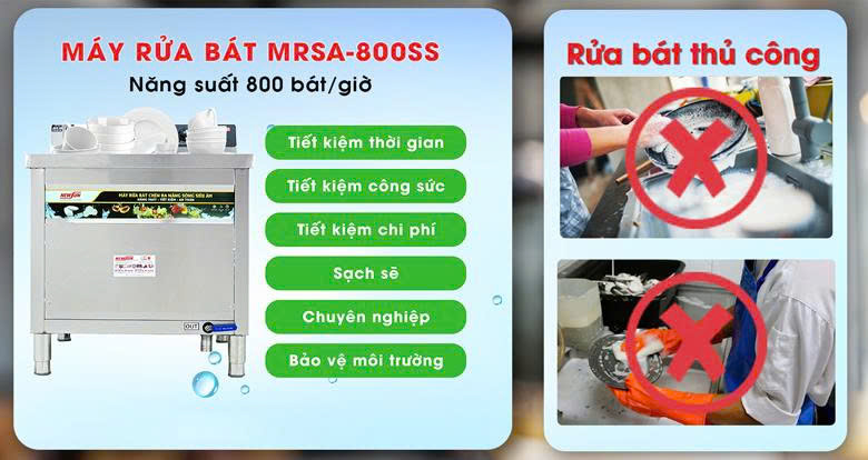 Lợi ích khi sử dụng máy rửa bát siêu âm chậu đơn MRS-800SS