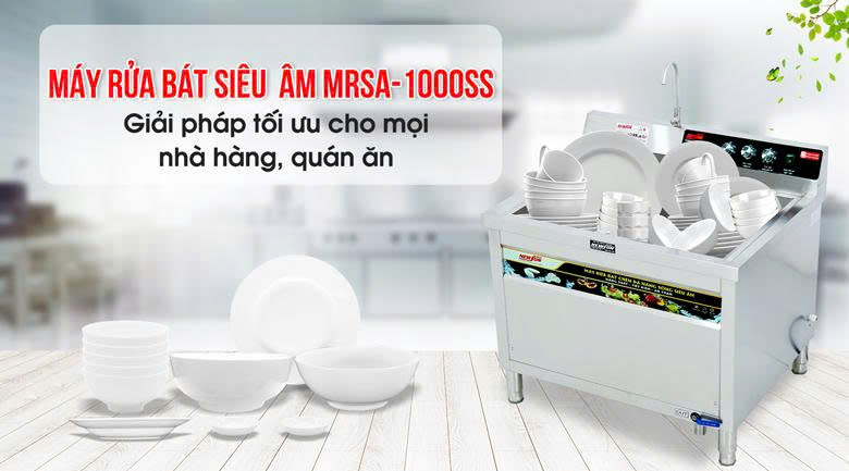 Máy rửa bát siêu âm cao cấp MRSA-1000SS (chậu đơn)