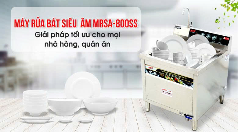 Máy rửa bát siêu âm cao cấp MRS-800SS (chậu đơn)