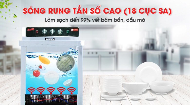 Công nghệ sóng âm tần số cao, làm sạch 99% vết bẩn trên bát đĩa Công nghệ sóng âm tần số cao, làm sạch 99% vết bẩn trên bát đĩa
