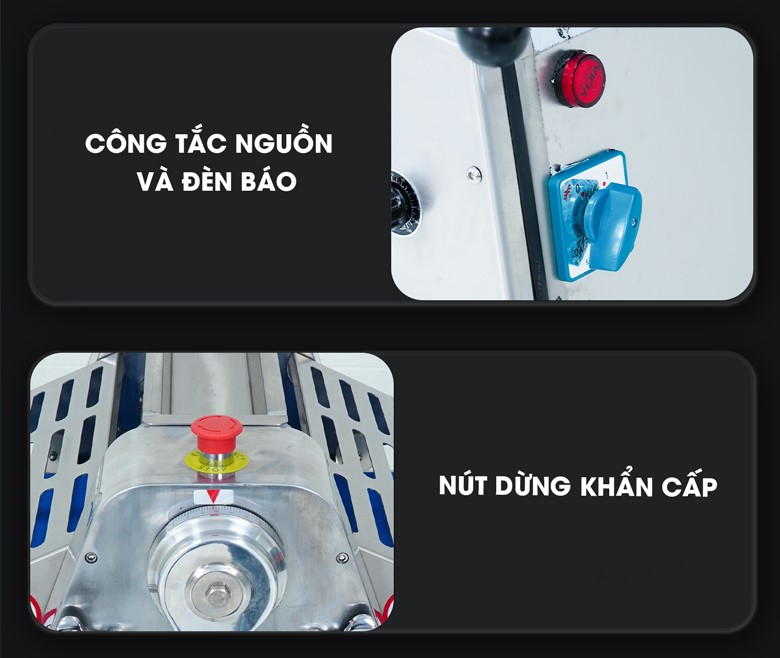 Hệ thống điều khiển của máy cán bột 2 chiều BC-650BL Hệ thống điều khiển của máy cán bột 2 chiều BC-650BL