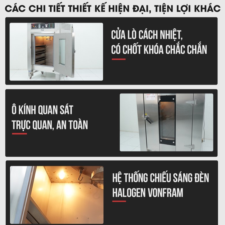 Các chi tiết thiết kế khác của lò quay gà vịt công nghiệp dùng gas KN-E1212 Các chi tiết thiết kế khác của lò quay gà vịt công nghiệp dùng gas KN-E1212