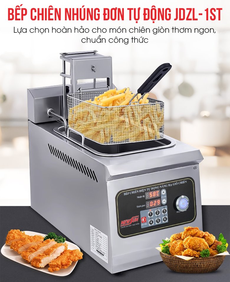 Bếp chiên nhúng đơn tự động JDZL-1ST (dung tích 14 lít) Bếp chiên nhúng đơn tự động JDZL-1ST (dung tích 14 lít)
