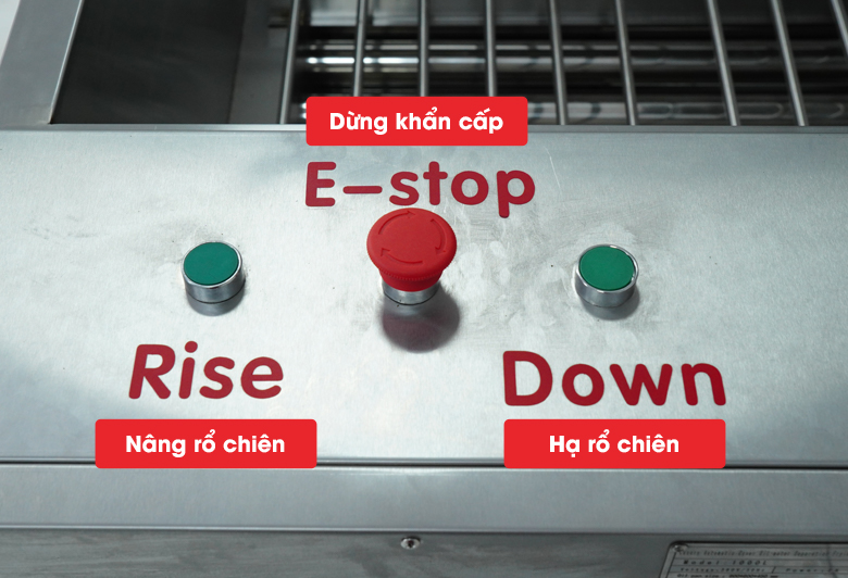 Bếp có thể dừng hoạt động giữa chừng sau khi bấm nút E-stop Bếp có thể dừng hoạt động giữa chừng sau khi bấm nút E-stop