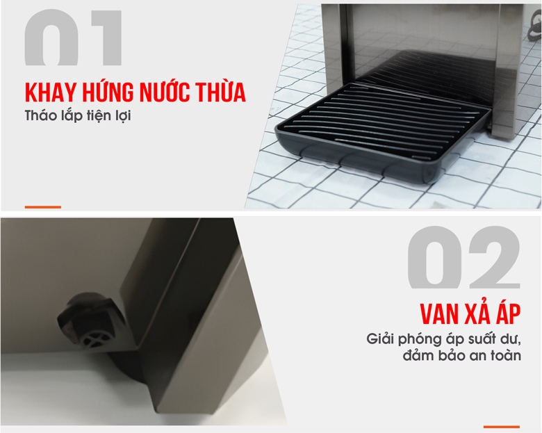 Các chi tiết tiện ích khác của máy đun nước nóng để bàn K7-30 Các chi tiết tiện ích khác của máy đun nước nóng để bàn K7-30