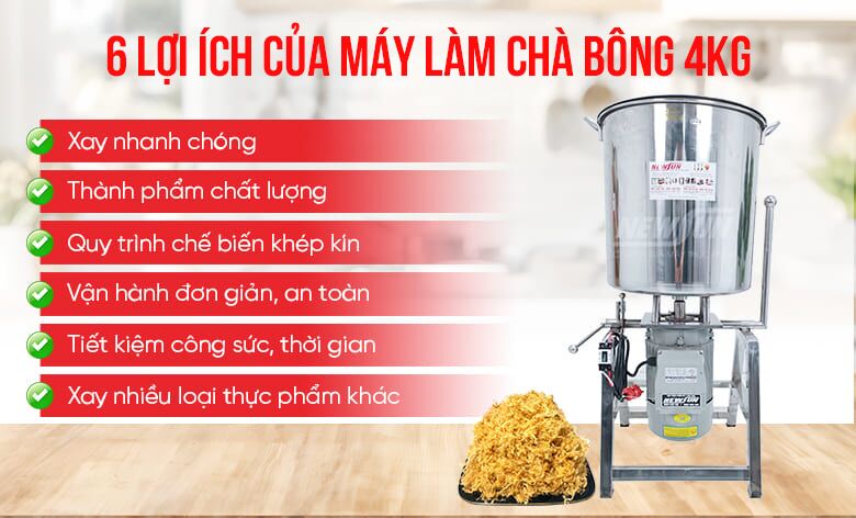 Những lợi ích nhận được khi sử dụng máy đánh chà bông 4kg
