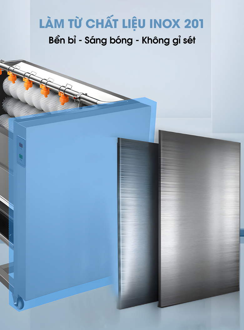 Chế tạo từ inox 201 bền bỉ, cứng cáp Chế tạo từ inox 201 bền bỉ, cứng cáp