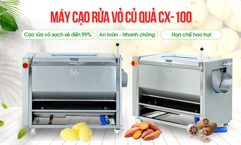Máy cạo rửa vỏ củ quả CX100 Máy cạo rửa vỏ củ quả CX100