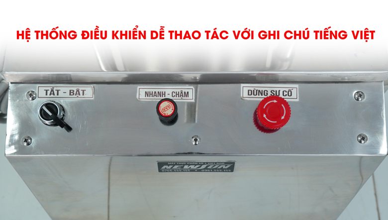 Các nút điều khiển chú thích tiếng Việt và nút bấm dừng sự cố Các nút điều khiển chú thích tiếng Việt và nút bấm dừng sự cố