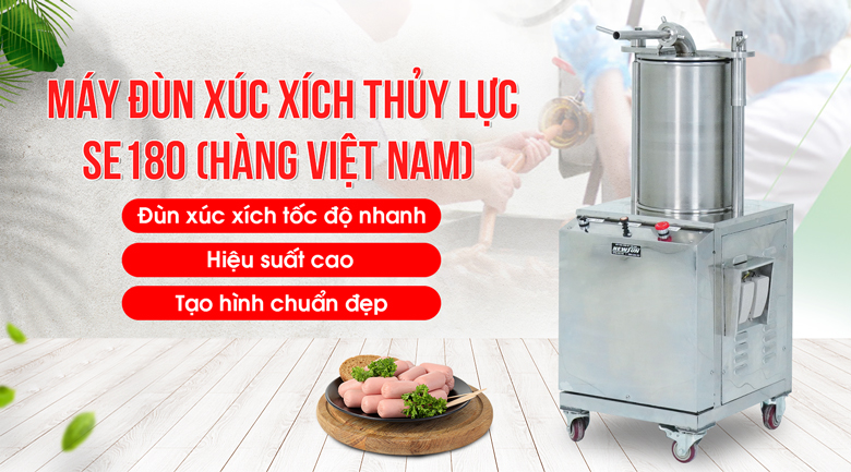 Hình ảnh tổng quan máy đùn xúc xích SE180 Hình ảnh tổng quan máy đùn xúc xích SE180