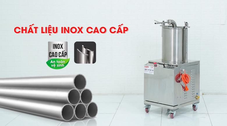 Vật liệu chế tạo là inox 304 và 201 nên thiết bị rất bền bỉ, chắc chắn Vật liệu chế tạo là inox 304 và 201 nên thiết bị rất bền bỉ, chắc chắn