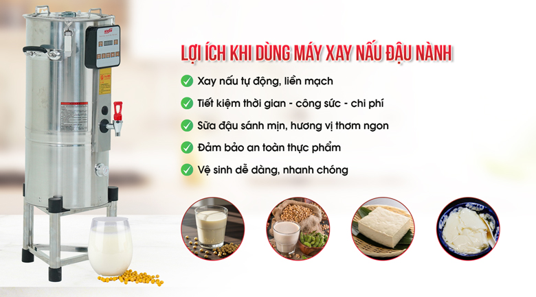 Lợi ích khi sử dụng máy xay nấu sữa đậu nành Lợi ích khi sử dụng máy xay nấu sữa đậu nành
