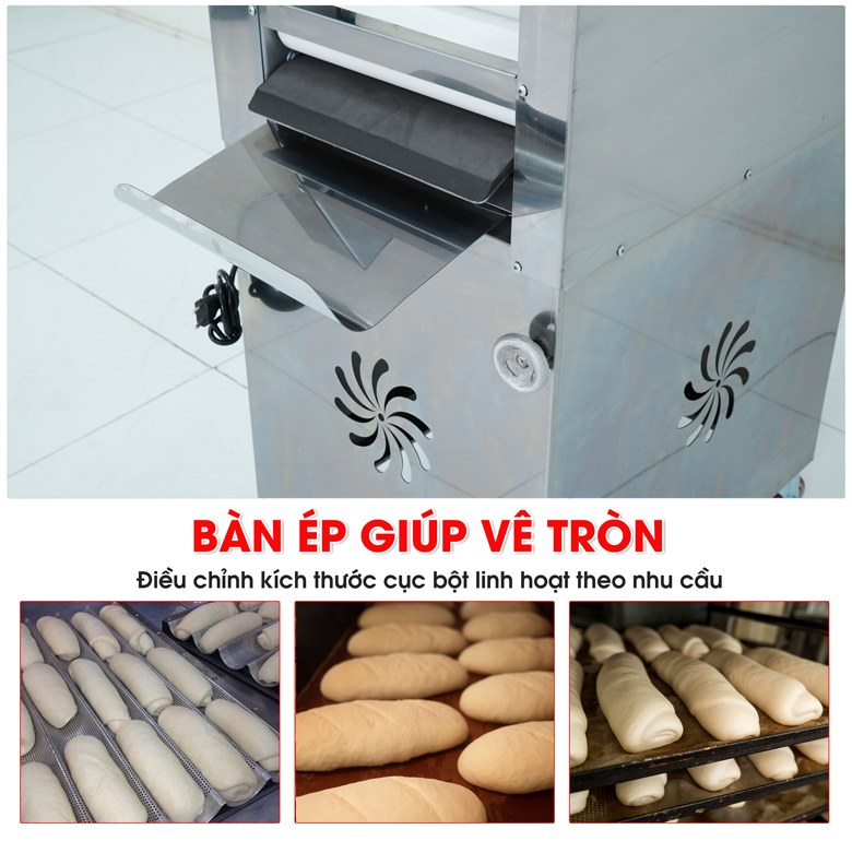 Bàn ép giúp vê trọn cục bột