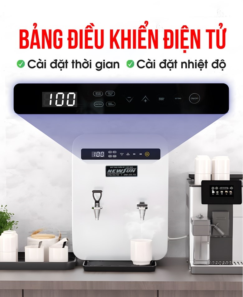 Bảng điều khiển cảm ứng điện tử với các nút bấm trực quan Bảng điều khiển cảm ứng điện tử với các nút bấm trực quan