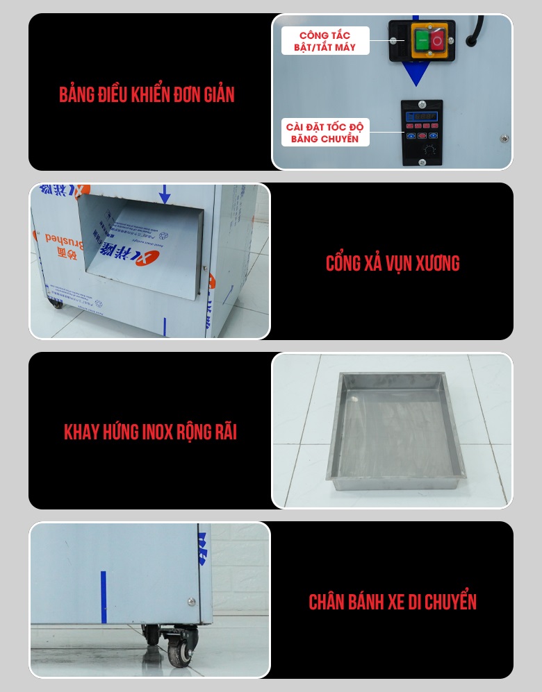 Các chi tiết máy rút xương chân gà model 5000 Các chi tiết máy rút xương chân gà model 5000
