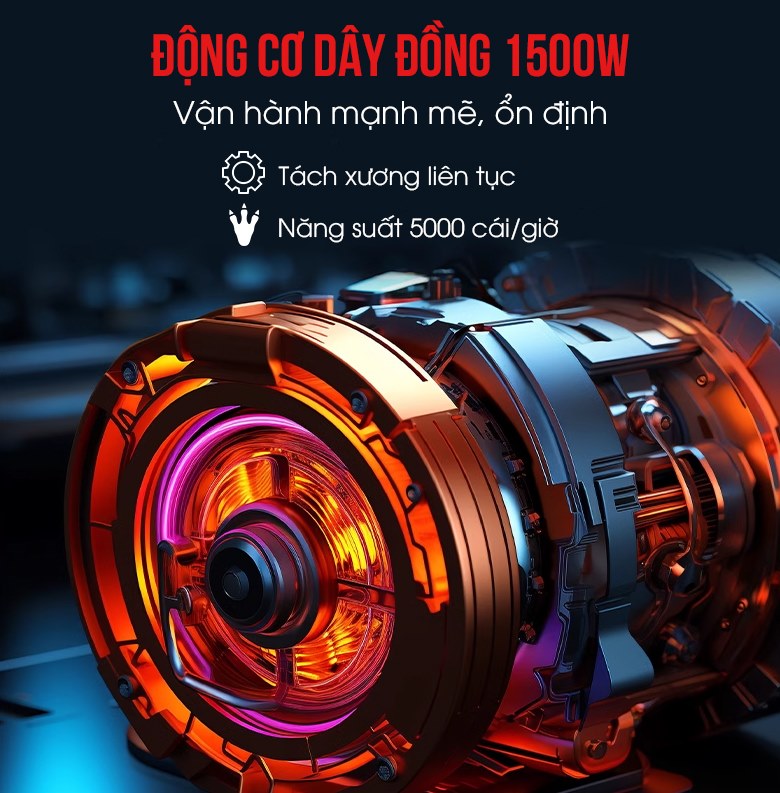 Động cơ dây đồng công suất 1500W Động cơ dây đồng công suất 1500W