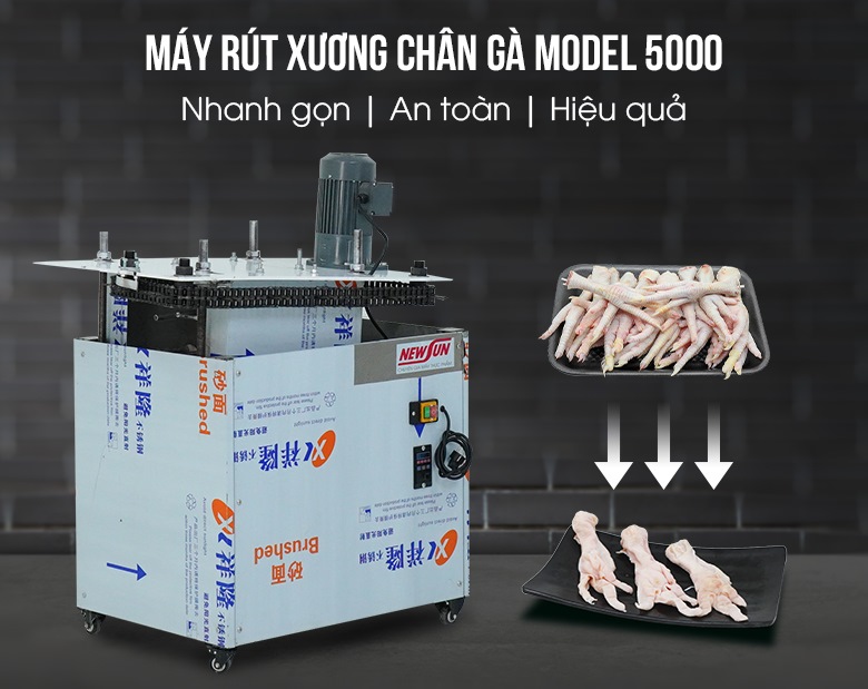 Máy rút xương chân gà năng suất 3500-5000 chiếc/giờ Máy rút xương chân gà năng suất 3500-5000 chiếc/giờ