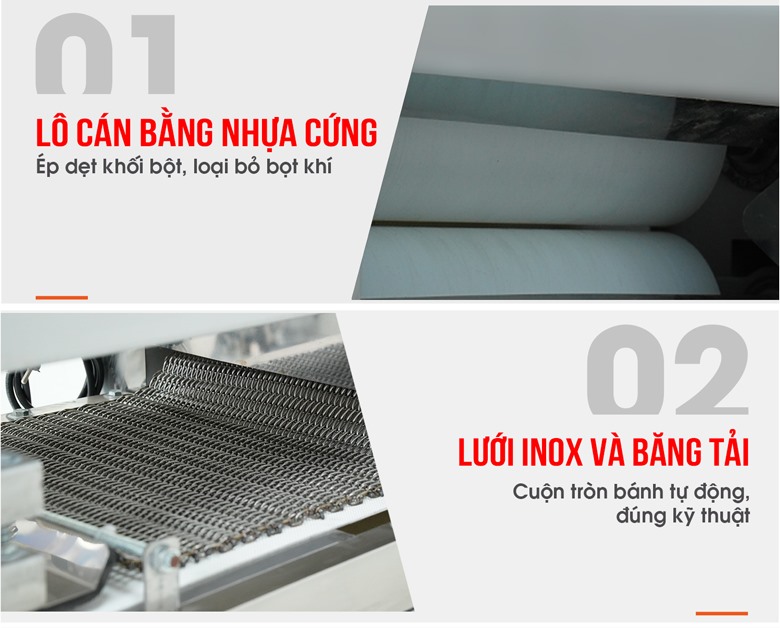 Cán và cuộn tròn bột