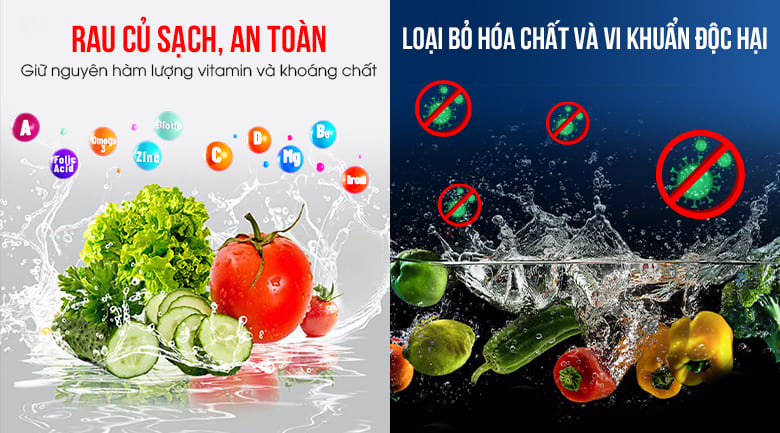 Loại bỏ hóa chất, kí sinh trùng cho rau sạch, an toàn