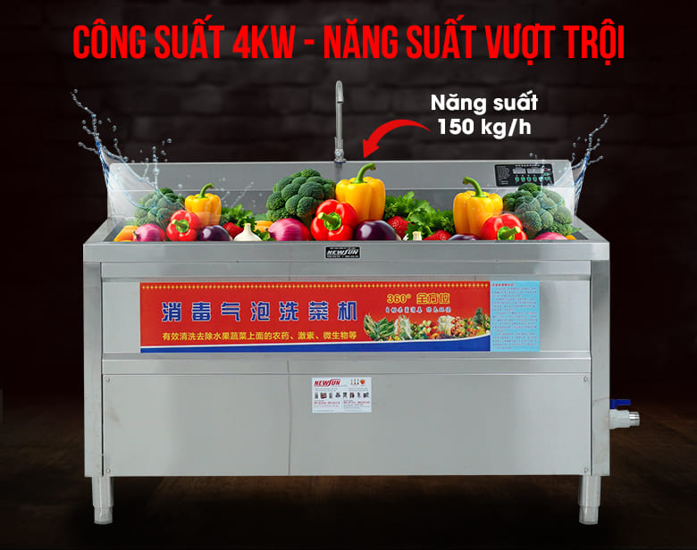 Năng suất vượt trội xử lý khối lượng rau quả lớn
