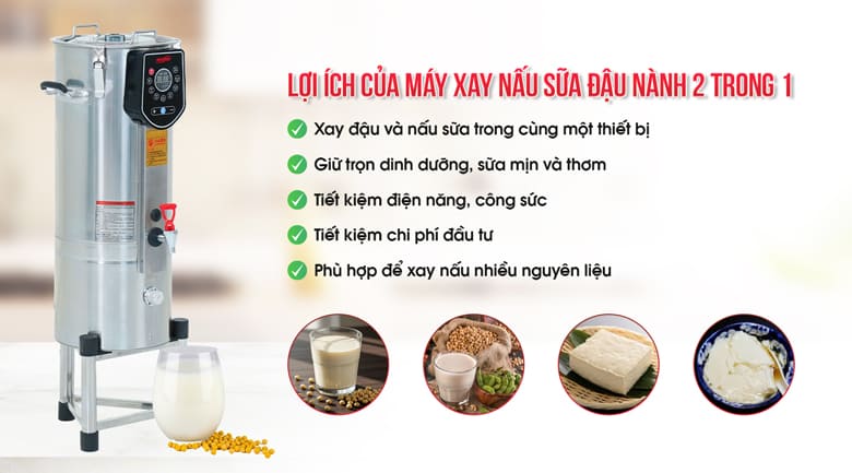 Lợi ích khi sử dụng máy xay nấu đậu nành
