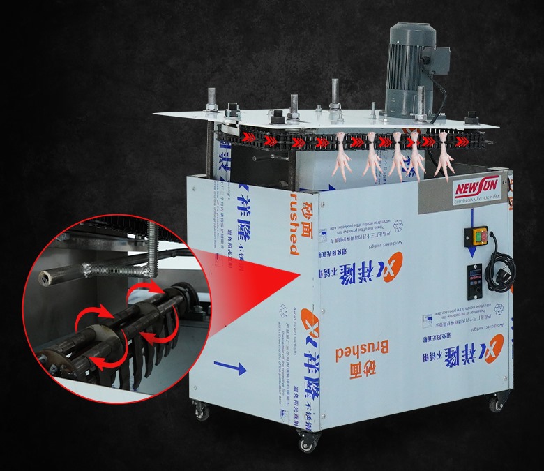 Nguyên lý hoạt động của máy rút xương chân gà model 5000 Nguyên lý hoạt động của máy rút xương chân gà model 5000