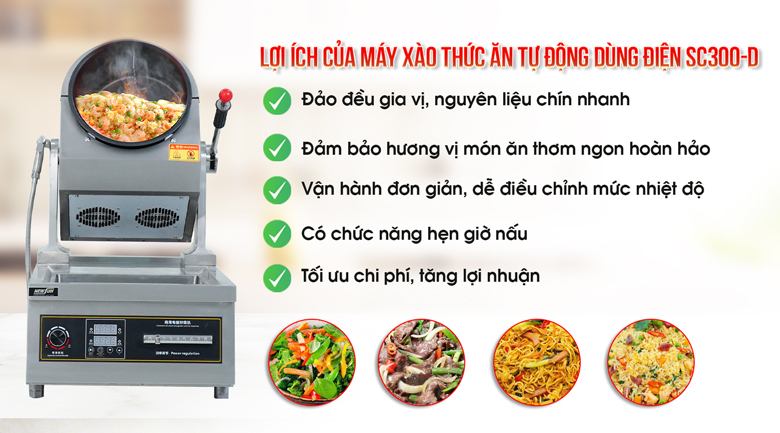 Lợi ích khi chế biến các món ăn bằng máy xào tự động Lợi ích khi chế biến các món ăn bằng máy xào tự động