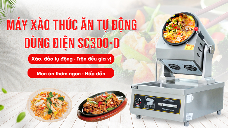 Máy xào thức ăn SC300-D 5000W dùng điện Máy xào thức ăn SC300-D 5000W dùng điện