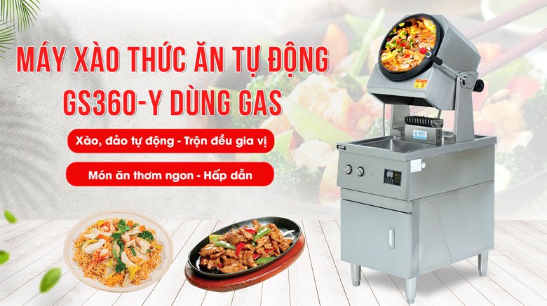 Máy xào thức ăn GS360-Y 100W dùng gas Máy xào thức ăn GS360-Y 100W dùng gas