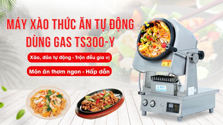 Hình ảnh máy xào thức ăn tự động dùng gas TS300-Y Hình ảnh máy xào thức ăn tự động dùng gas TS300-Y