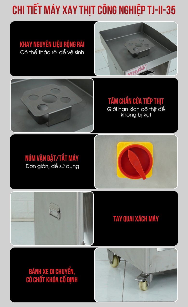 Các chi tiết máy xay thịt công nghiệp TJ-II-35 Các chi tiết máy xay thịt công nghiệp TJ-II-35