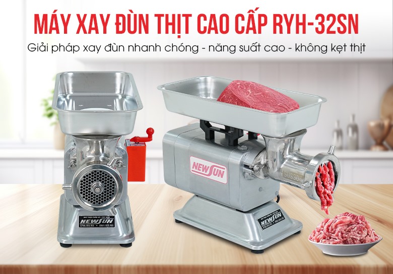 Máy xay đùn thịt cao cấp RYH-32SN - Năng suất 350kg/h Máy xay đùn thịt cao cấp RYH-32SN - Năng suất 350kg/h