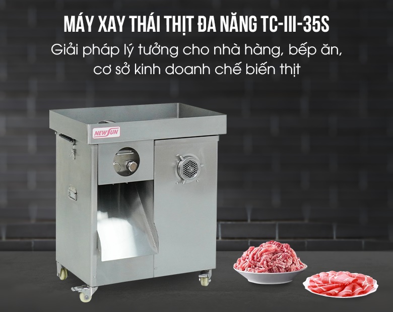 Máy xay thái thịt đa năng TC-III-35S (năng suất 150-620kg/h) Máy xay thái thịt đa năng TC-III-35S (năng suất 150-620kg/h)