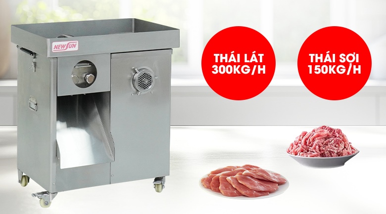Năng suất thái lát 300kg/h, thái sợi 150kg/h Năng suất thái lát 300kg/h, thái sợi 150kg/h