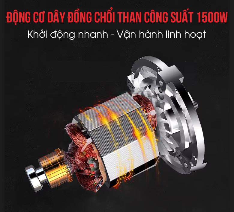 Công suất lớn, sử dụng động cơ chổi than Công suất lớn, sử dụng động cơ chổi than