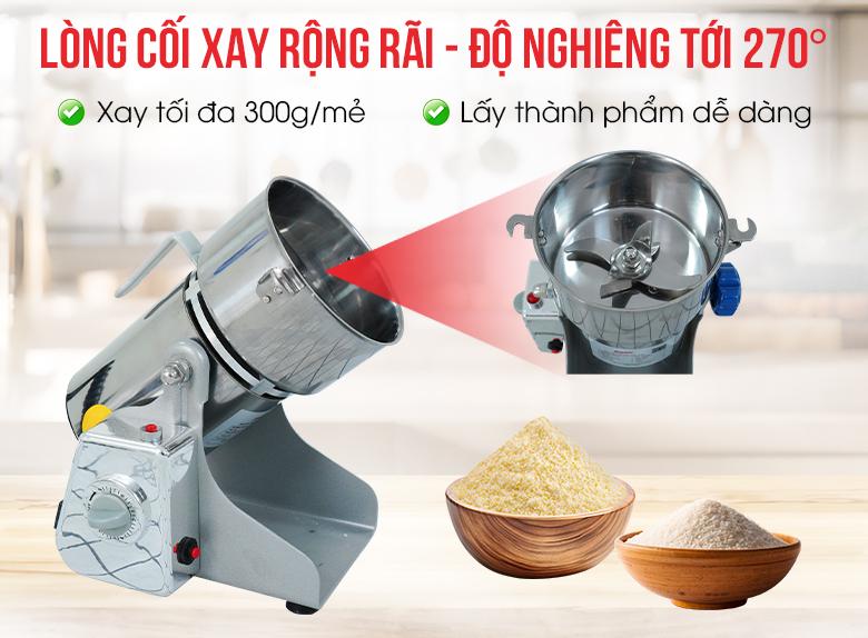 Lòng cối xay rộng rãi, thiết kế bè ngang Lòng cối xay rộng rãi, thiết kế bè ngang