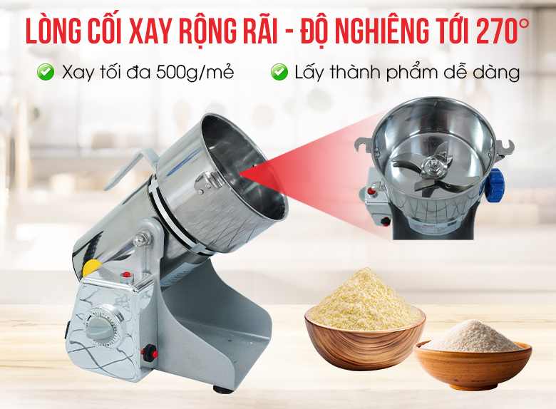 Cối xay với thiết kế tối ưu giúp cho quá trình xay bột diễn ra thuận lợi Cối xay với thiết kế tối ưu giúp cho quá trình xay bột diễn ra thuận lợi