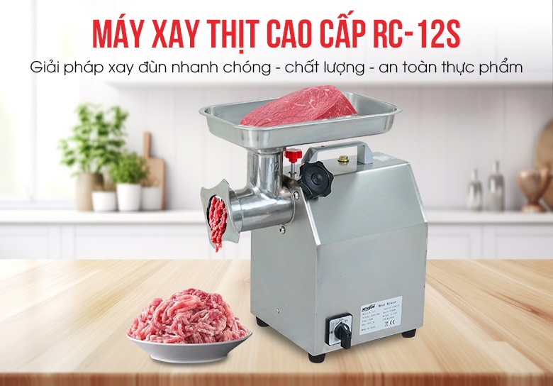Máy xay thịt RC-12S cao cấp – Chuyên gia xay thịt tươi sống năng suất tới 120kg/h Máy xay thịt RC-12S cao cấp – Chuyên gia xay thịt tươi sống năng suất tới 120kg/h