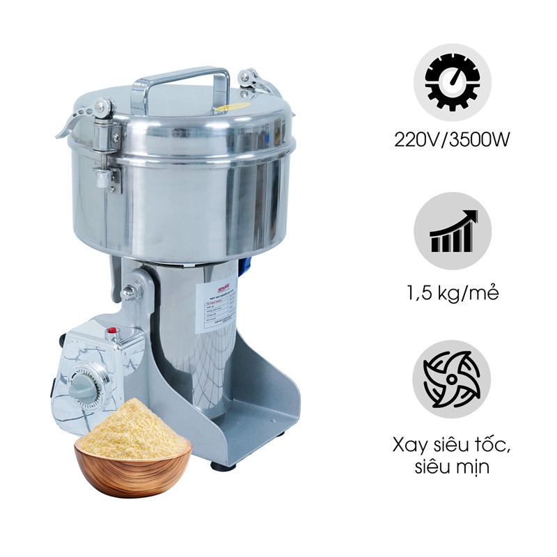 Máy xay nghiền bột khô 1,5kg HR-30B 3500W