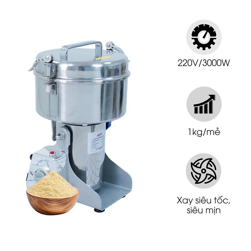 Máy xay nghiền bột khô 1kg HR-20B 3000W
