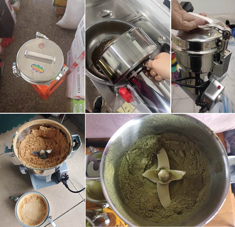 Thực tế khách hàng sử dụng máy xay nghiền bột khô HR-30B tại cơ sở, cửa hàng