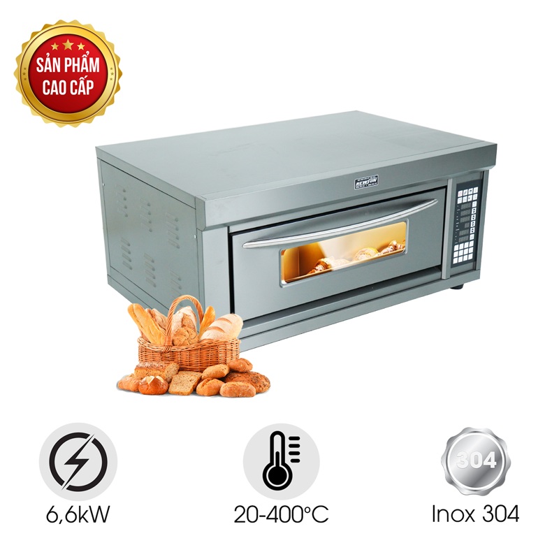 Lò nướng bánh 1 tầng 2 khay dùng điện cao cấp HGD-20D