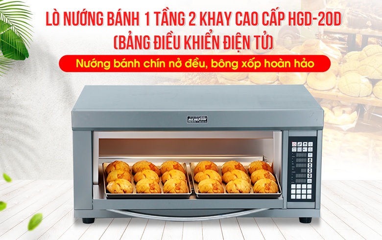 Lò nướng bánh 1 tầng 2 khay dùng điện cao cấp NEWSUN HGD-20D Lò nướng bánh 1 tầng 2 khay dùng điện cao cấp NEWSUN HGD-20D