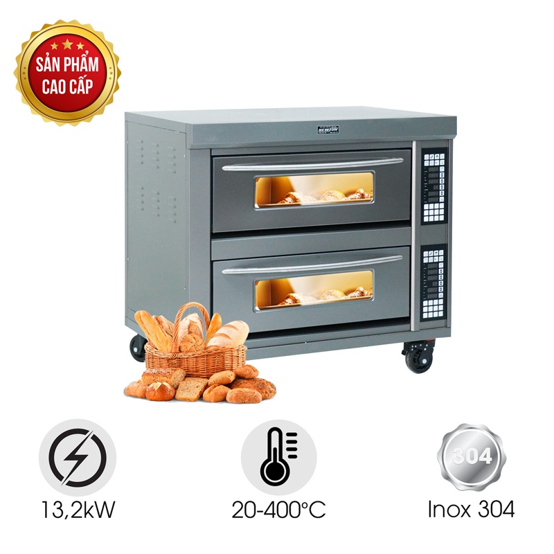 Lò nướng bánh 2 tầng 4 khay dùng điện cao cấp HGD-40D