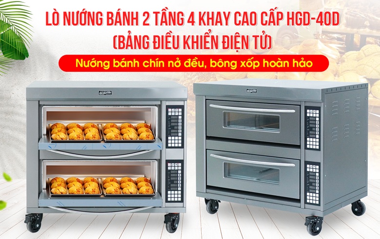 Lò nướng bánh 2 tầng 4 khay dùng điện cao cấp NEWSUN HGD-40D Lò nướng bánh 2 tầng 4 khay dùng điện cao cấp NEWSUN HGD-40D