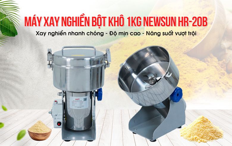 Máy xay nghiền bột khô 1kg HR-20B 3000W Máy xay nghiền bột khô 1kg HR-20B 3000W